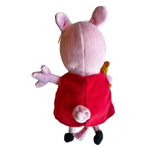 Ty Peppa Pig 2021 Teddy Bear NWT 8" Red Dress - Picture 13 of 13
